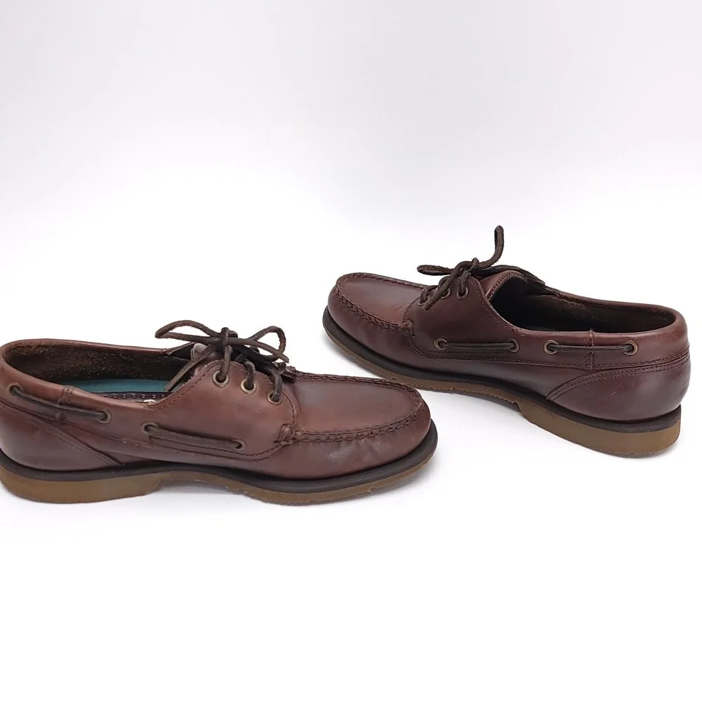 Sebago Docksides Boat Deck Shoes Mens‎ 7 M Brown Leather USA